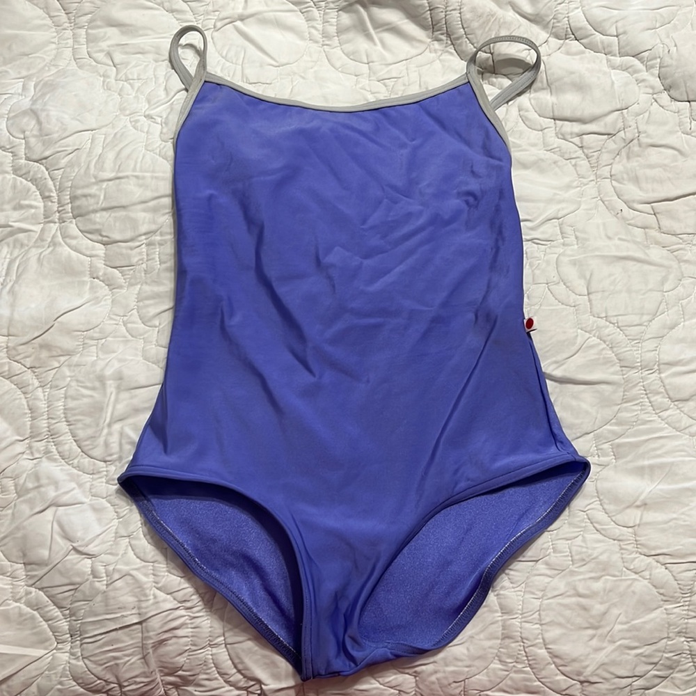 Yumiko leotard purple and gray